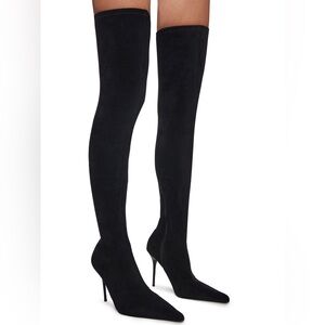 Women's Black Over-the-Knee Stiletto Boots size 8
